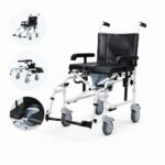 Commode Wheelchair – 4 Small Wheels (Model KJW-313)