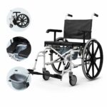 Commode Wheelchair – 2 Big Wheels (Model KJW-313a)